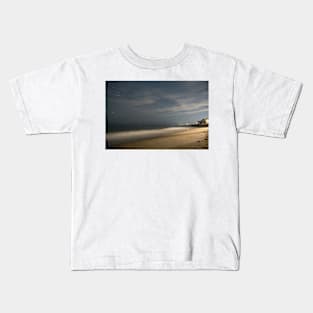 Plaice Cove, Hampton NH looking south at night Kids T-Shirt